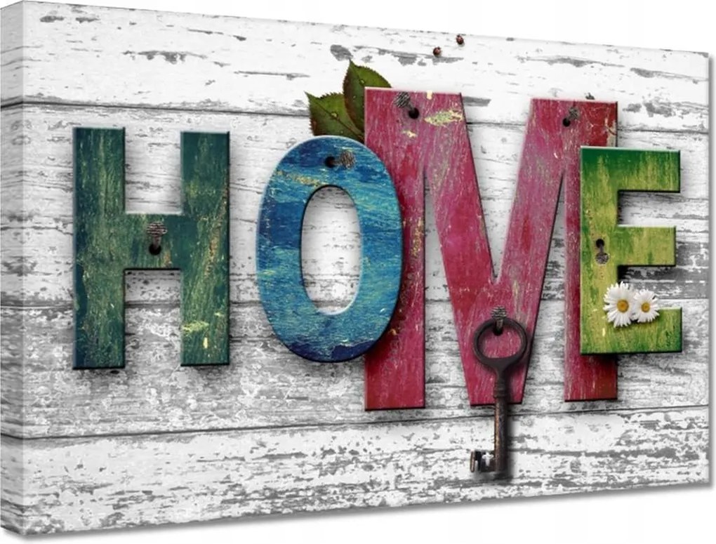 Vászonkép 30x20 Otthon Házikó Felirat