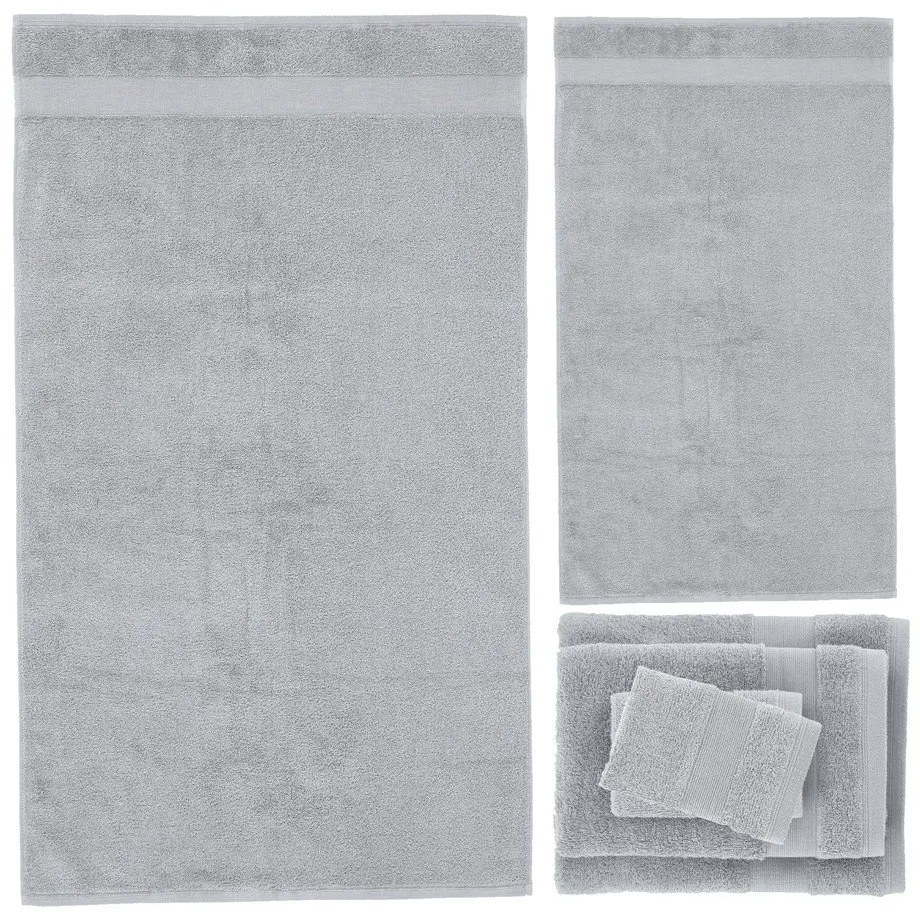 Világosszürke frottír pamut törölköző és fürdőlepedő készlet 6 db-os Anti-Bacterial – Catherine Lansfield