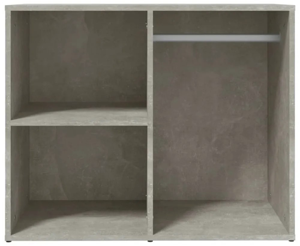 betonszürke szerelt fa pipereszekrény 80 x 40 x 65 cm