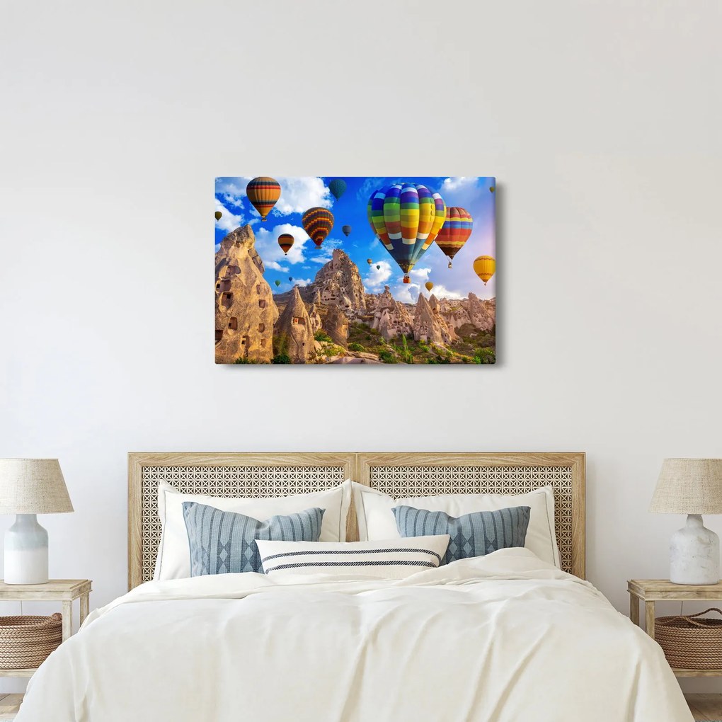 Kép - Hőlégballonok, Kappadókia, Törökország. (90x60 cm)