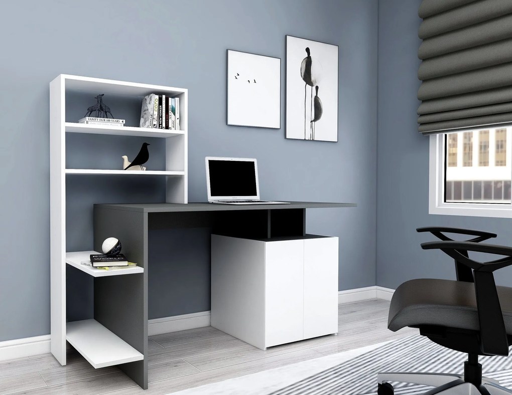 Íróasztal Melis - White, Anthracite