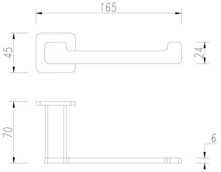 OMNIRES NL80510BL - WC-papír tartó NELSON matt fekete
