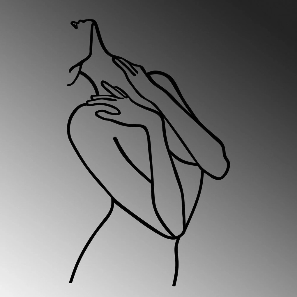 Fém fali dekoráció, Woman Lines