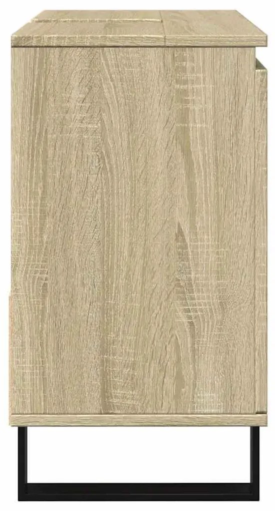Sonoma tölgy színű szerelt fa fürdőszobaszekrény 65x33x60 cm