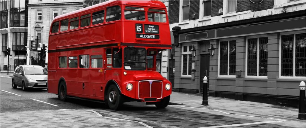 Kép - London busszal (120x50 cm)