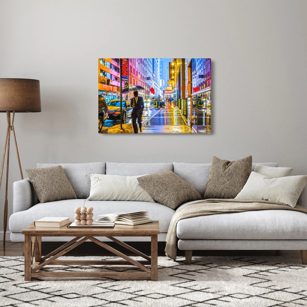 Kép - Város neonfényben (90x60 cm)