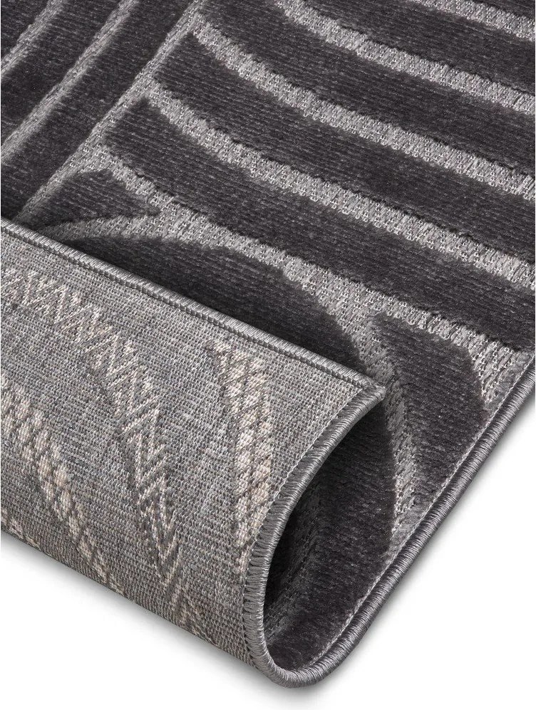 Antracitszürke szőnyeg 67x120 cm Iconic Wave – Hanse Home