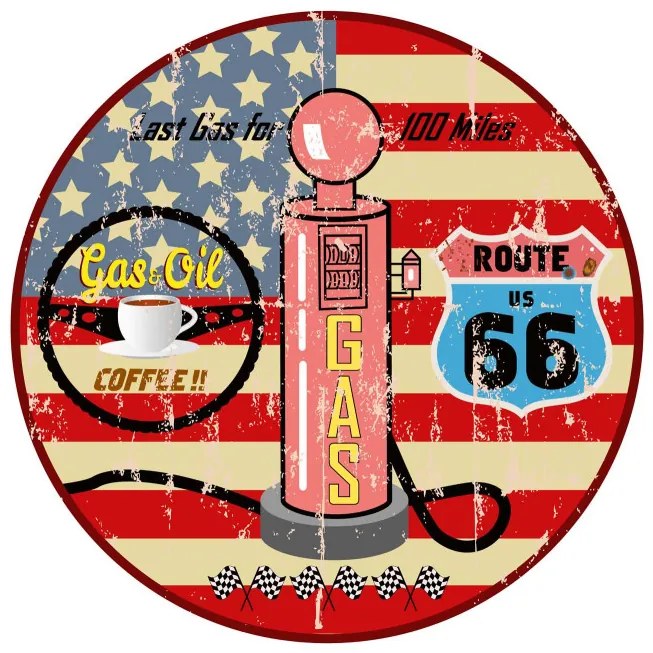 Vlies Fotótapéta - Retro Gas Station Sign - 375x250 cm