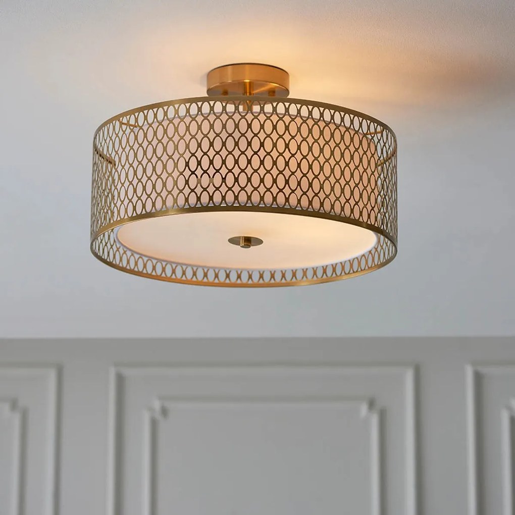Endon glamour modern mennyezeti lámpa cordero fehér arany matt üveg end101568
