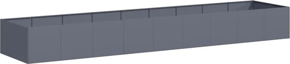 vidaXL növénytartó antracit 360x80x40 cm acél