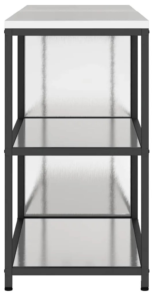Konyhai Tároló Készlet polcokkal 2 pcs Ezüst 180 x 50 x 92 cm