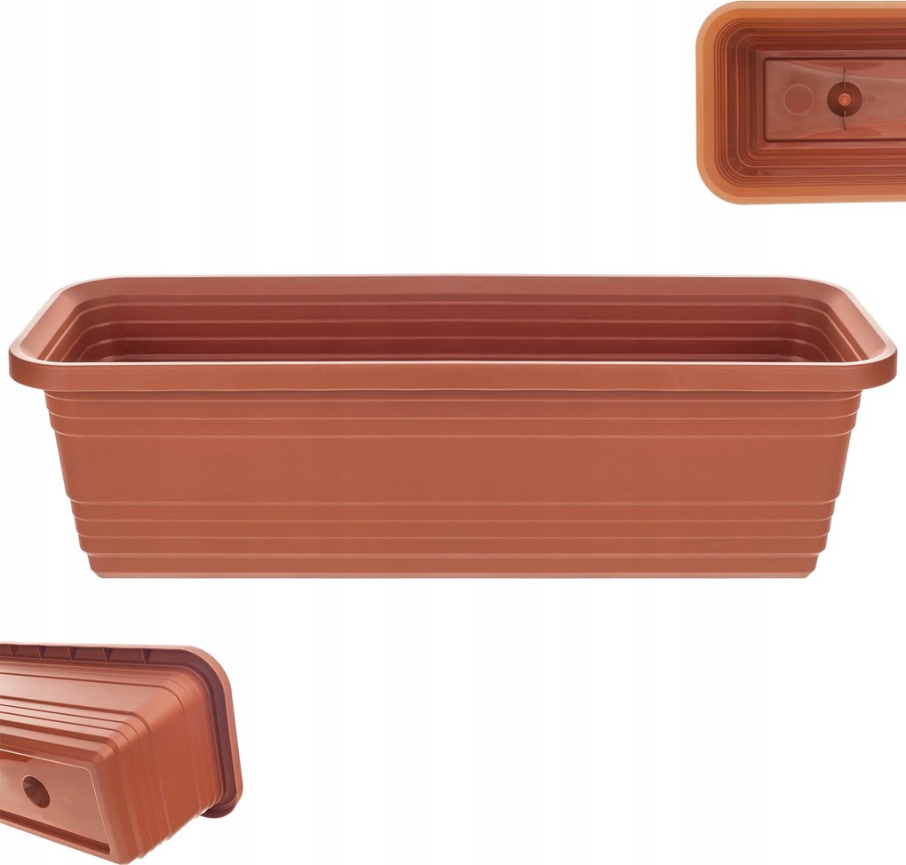 Erkélyláda Virágtartó 50cm Tégla Virágláda Kadax