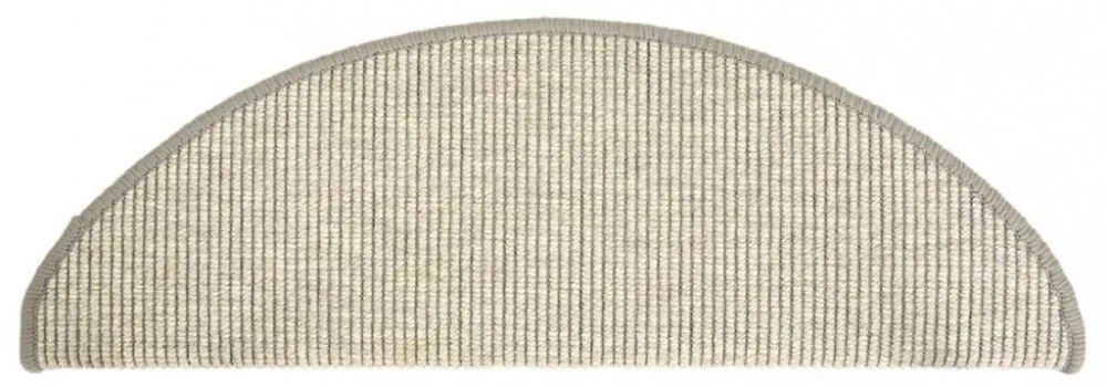 15 db ezüst színű, félkör alakú lépcsőszőnyeg 65 x 21 x 4 cm