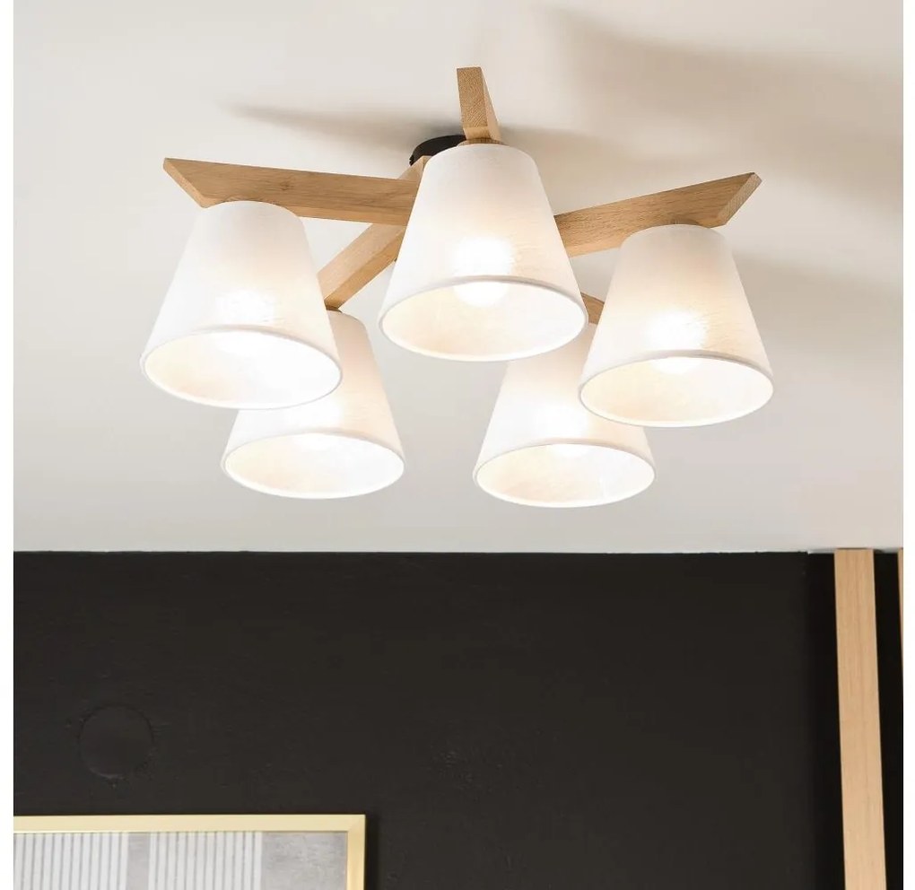 Fali lámpa ANTONIO 5xE14/40W/230V tölgy