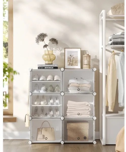 Moduláris polc rekeszekkel BOXIFY fehér