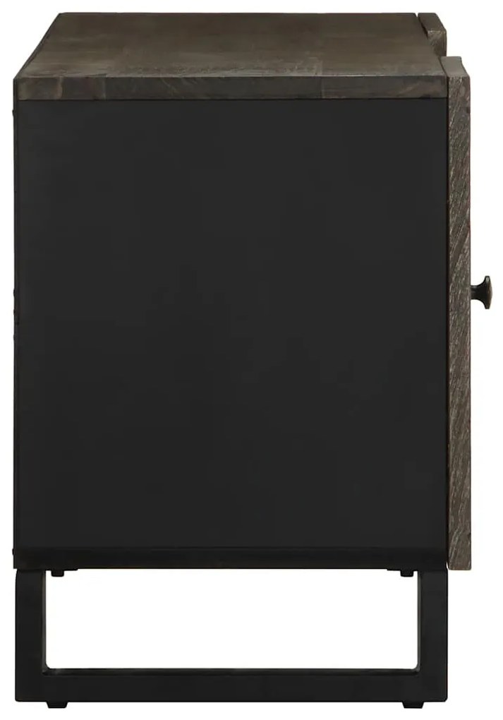 fekete tömör mangófa TV-szekrény 105 x 33 x 46 cm