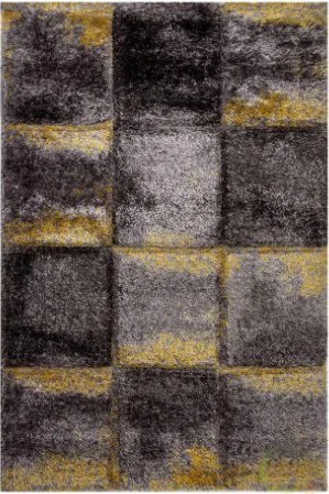 Filemon szürke sárga shaggy szőnyeg 250 x 350 cm prémium luxus