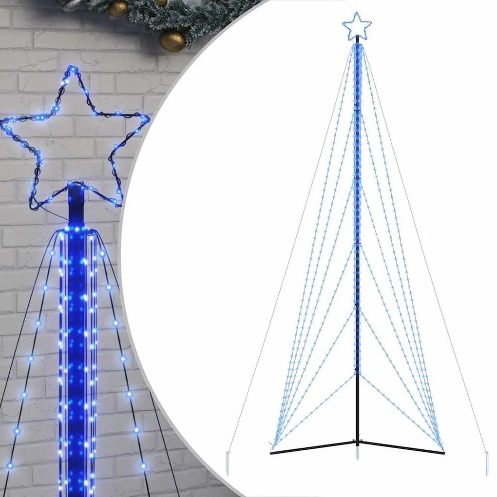 kék LED karácsonyfa 861 LED 478 cm