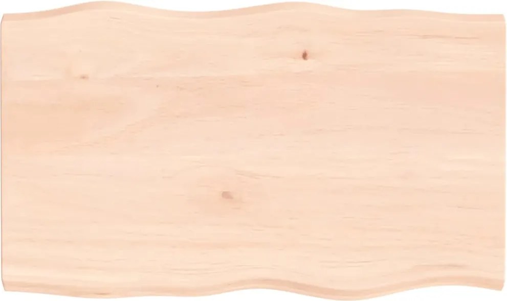 vidaXL asztallap 100x60x(2-4) cm kezeletlen tömör fa élőszegélyes
