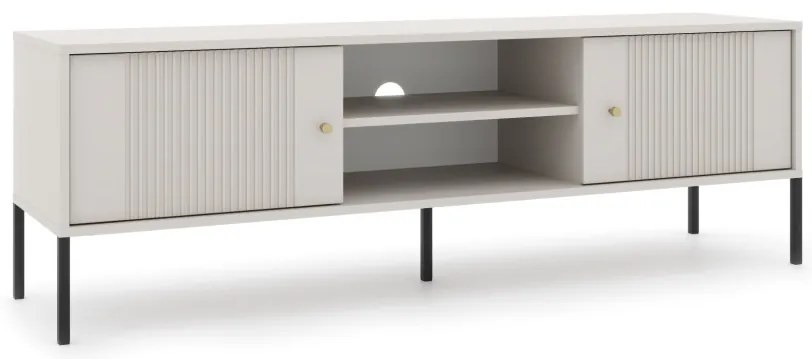 Tv Állvány Kasmír Színben Fekete Fém Lábbal. ISEO