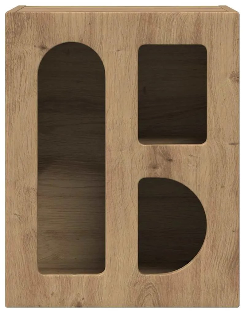 Éjjeli asztal 2 pcs Artisan tölgy 40 x 35 x 50 cm Faanyag