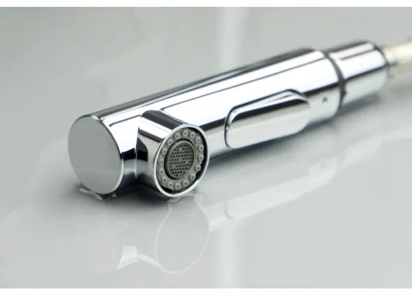 Deante BKM_073M mosogató csaptelep kihúzható zuhannyal, MOMI króm