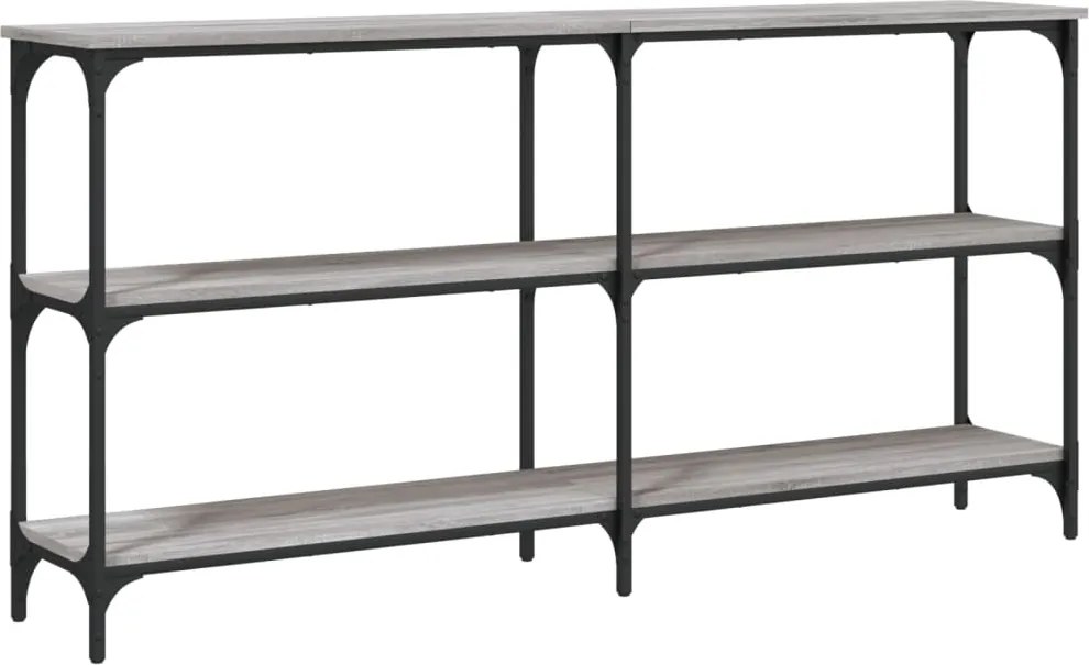 vidaXL szürke sonoma színű szerelt fa konzolasztal 150x29x75 cm