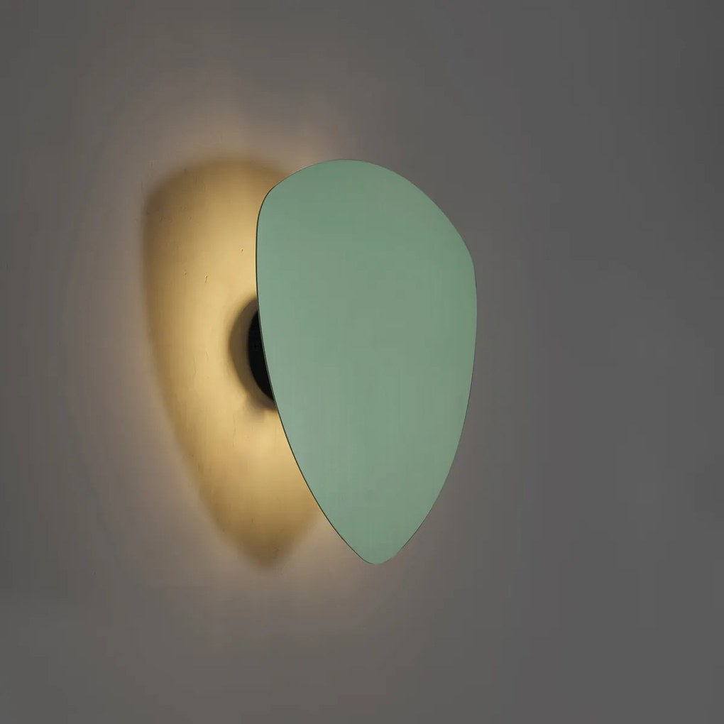 Design fali lámpa zöld organikus 32cm 2-lámpás - Pulley