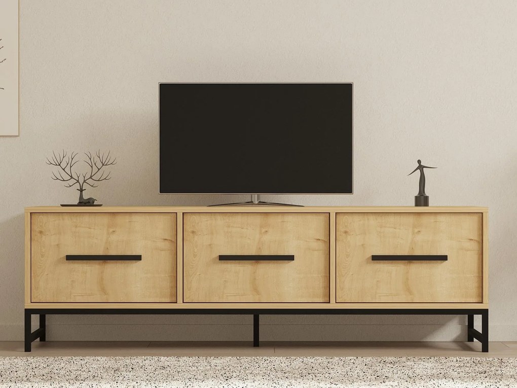 TV asztal/szekrény Babeno (zafír tölgy) . Akció -32%. 1095450