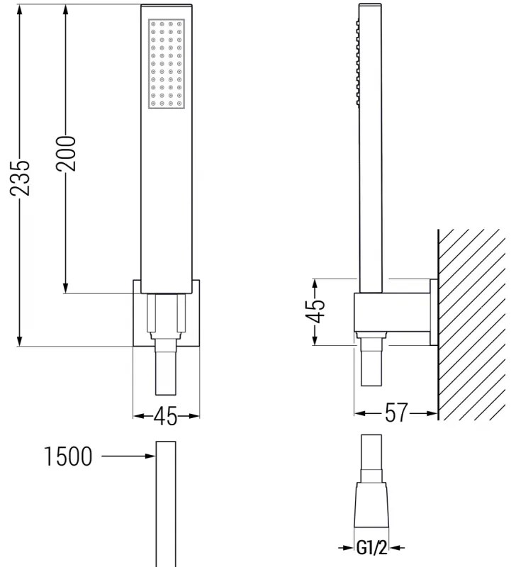 Mexen Estrella fürdőgarnitúra R02, fekete - 72303R02-70