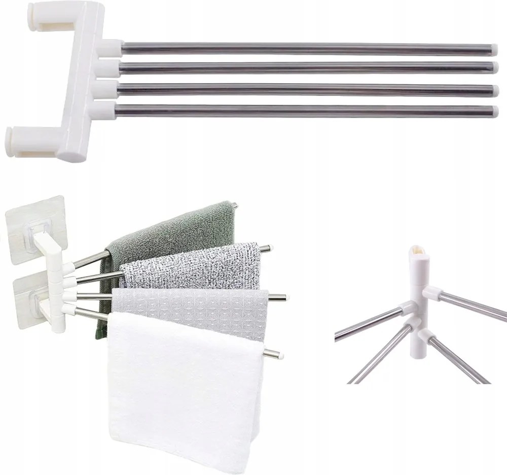 Fürdőszobai törölközőtartó forgatható kampós fogantyú