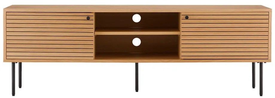 Natúr színű TV-állvány tölgyfa dekorral 40x50x150 cm Kyoto – House Nordic