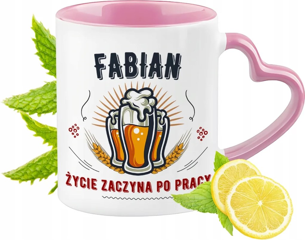 Fábián Bögre Rózsaszín Szív Alakú Füllel Kávé Ajándék