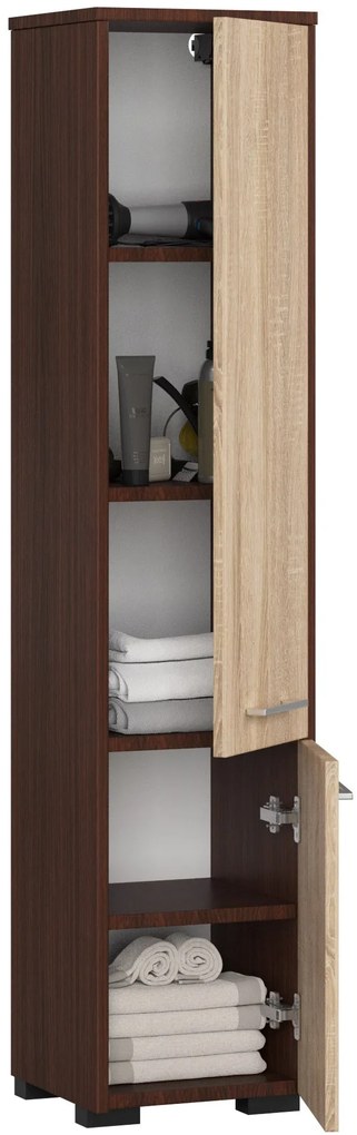 Fürdőszoba szekrény Farid Típus 4 (wenge + szonoma tölgy). 1069768