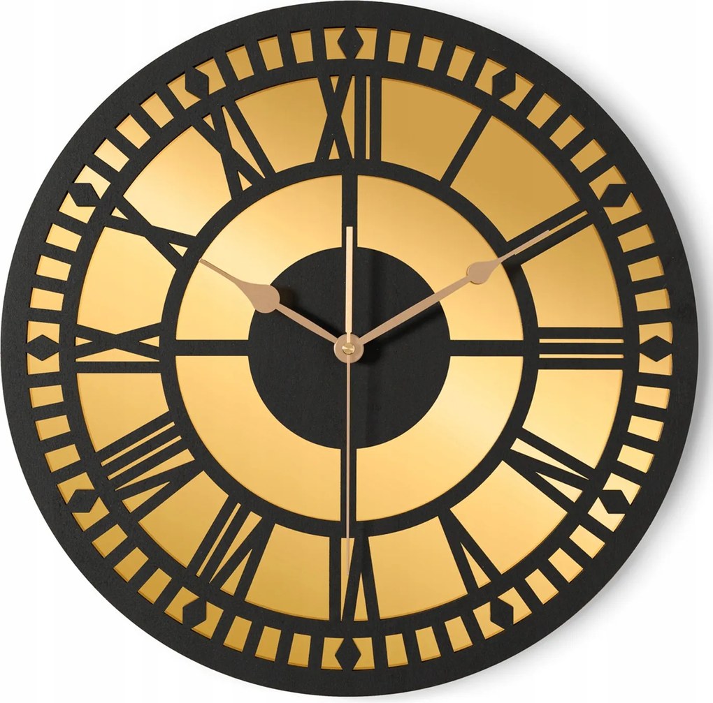 Dekoratív Falióra,elegáns,tükör,arany,római Számok,glamour