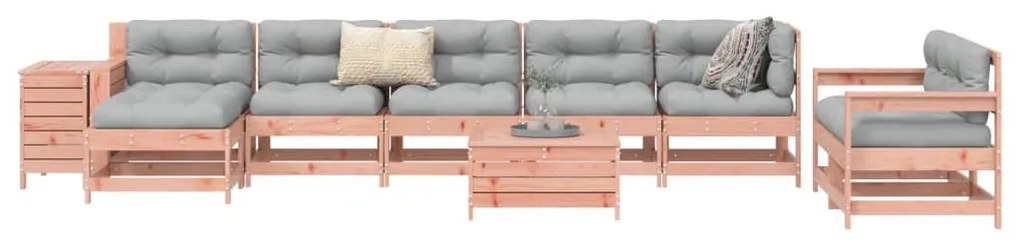 vidaXL 10 részes tömör duglászfenyő kerti kanapészett