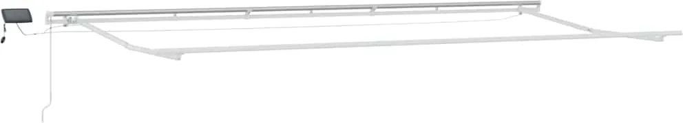 vidaXL Napernyő keret LED -es lámpákkal Fehér 600 × 350 cm Alumínium