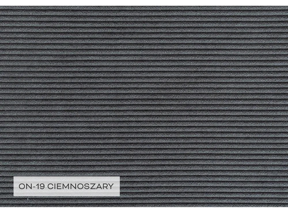 Sötétszürke kordbársony kinyitható sarokkanapé (jobb oldali) Lofty Lilly – Miuform