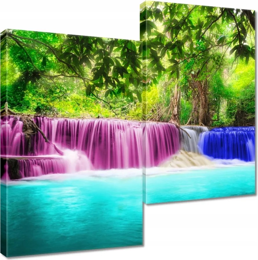 Vászonkép 60x60 Színes vízesés