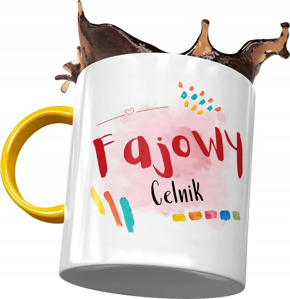 Sárga Bögre Vámosnak Cool Vámos Ajándék Nyomtatott Fotóval