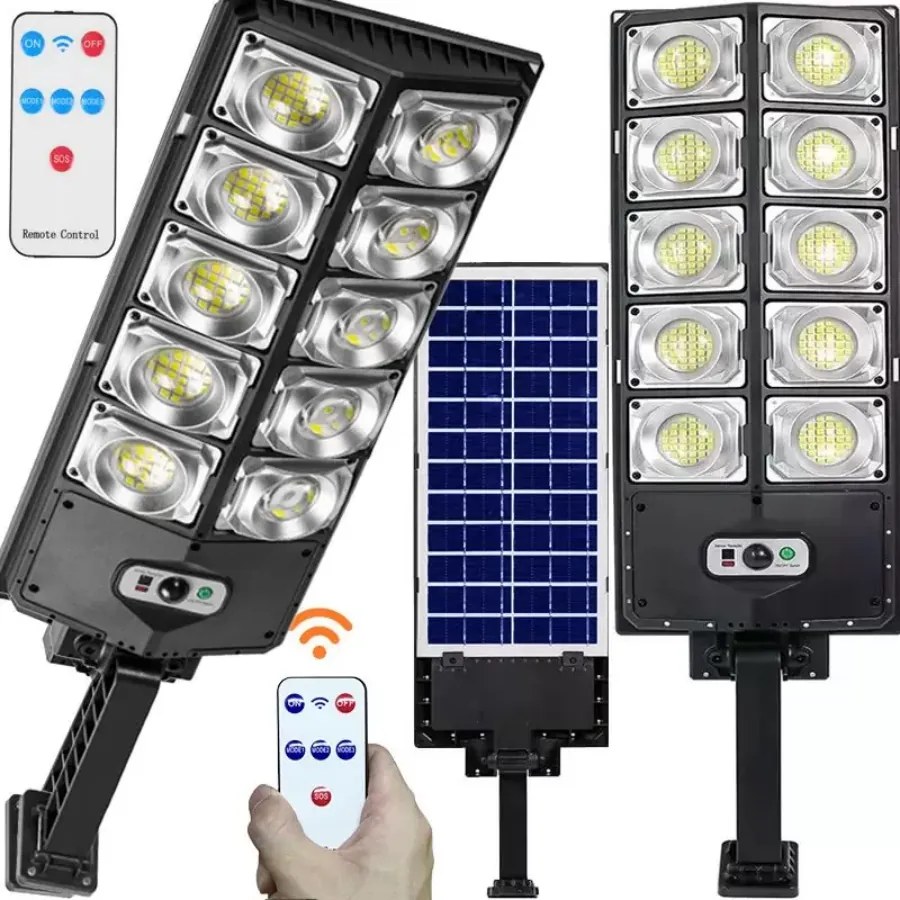 Nagyméretű kültéri napelemes, időjárásálló, LED reflektor, 1000W, IP65, HT