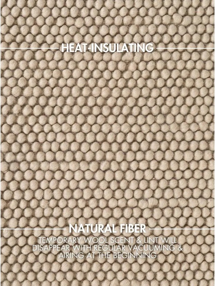 Bézs kézi szövésű gyapjú kerek szőnyeg ø 200 cm Richmond Diana – Ted Baker