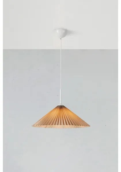 Markslöjd 108710 - Csillár zsinóron PLISADO 1xE27/40W/230V átm. 50 cm bézs