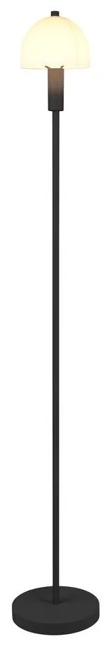 Fekete állólámpa üveg búrával (magasság 120 cm) Glenn – Reality