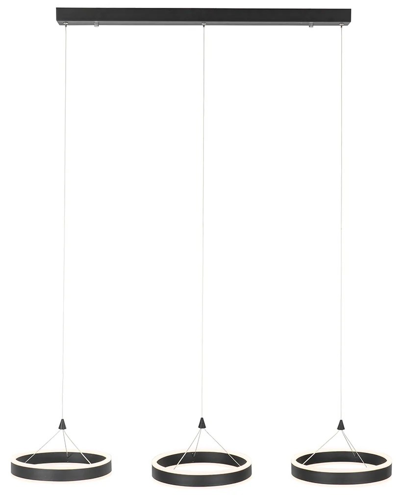 Lógólámpa fekete téglalap alakú, LED-del, 3 fokozatú fényerő-szabályozóval, 3 lámpás - Lyani