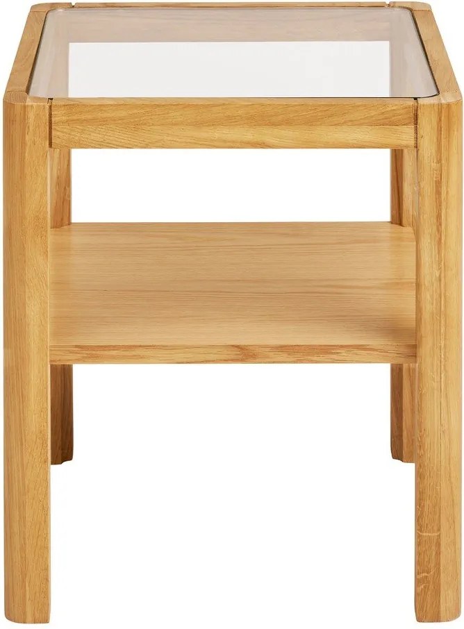 Tárolóasztal üveg asztallappal 40x40 cm Lourmarin – House Nordic