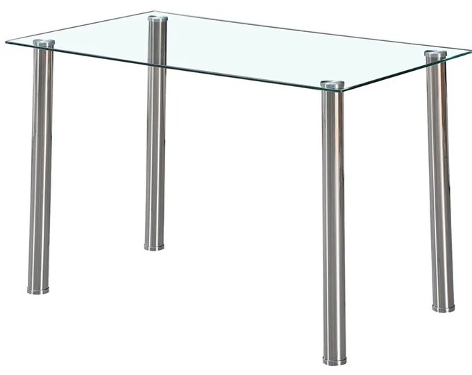 Berna 120 cm szögletes üveg étkezőasztal