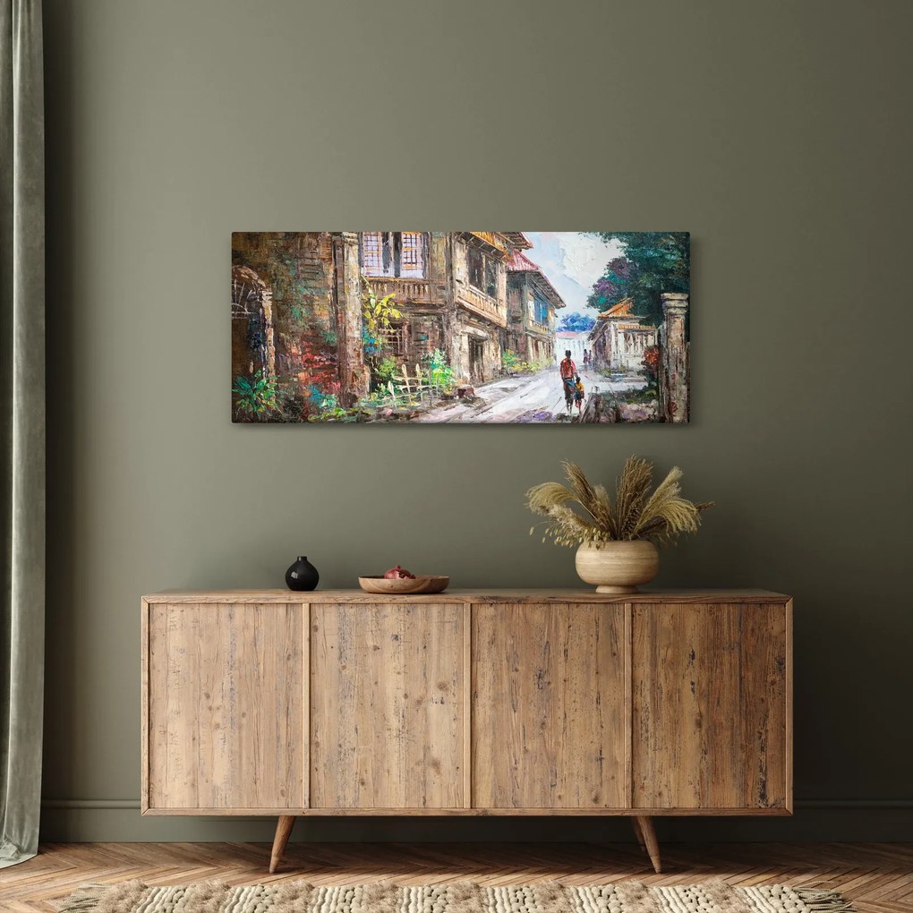 Fülöp-szigeteki falu képe, Ázsia (120x50 cm)
