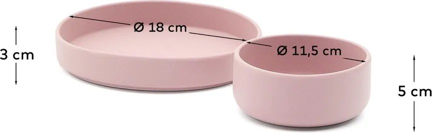 Szilikon gyerek étkészlet 2 db-os Lili – Kave Home