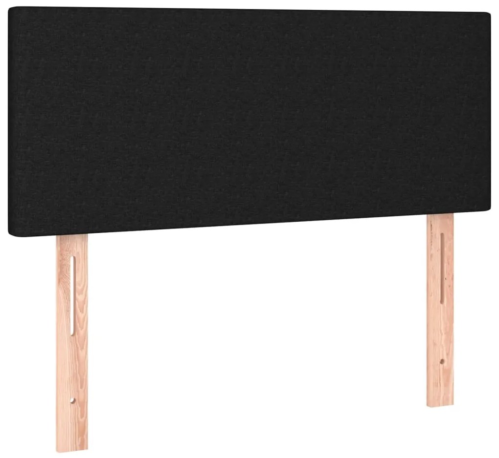 fekete szövet LED-es fejtámla 90x5x78/88 cm